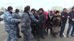 Protesters Dragged Away By Kazakh Police After Activist's Death Protesters Dragged Away By Kazakh Police After Activist's Death