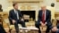 Президент США Дональд Трамп во время встречи с генеральным секретарем НАТО Марком Рютте объявляет о намерении ввести "жестокие" санкции против России и стран, закупающих российские энергоносители