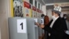 Voting taking place in Bishkek on October 4.