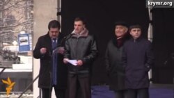 Кримськотатарський мітинг на підтримку Путіна Кримськотатарський мітинг на підтримку Путіна