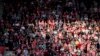 Fans watch Southampton take on Leeds United during an English Premier League soccer match at St. Mary's Stadium in Southampton in October.