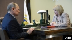 Встреча Путина и Памфиловой в июне 2013 года