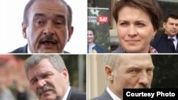 Кандыдаты на прэзыдэнта Сяргей Гайдукевіч, Тацяна Караткевіч, Мікалай Улаховіч і Аляксандар Лукашэнка