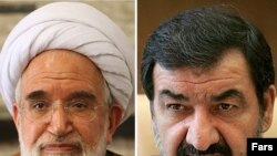 Karrubi (left) and Rezai (right)