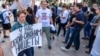 Во время акции против пенсионной реформы в Самаре, 9 сентября 2018 года