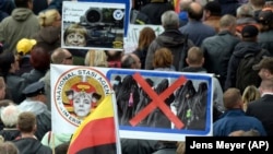 Дэманстрацыя PEGIDA (Патрыятычныя эўрапейцы супраць ісламізацыі Захаду). Архіўгнае фота.