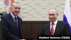 Реджеп Тайип Эрдоган и Владимир Путин