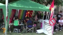 Macedonian Protestors Set Up Tents Macedonian Protestors Set Up Tents