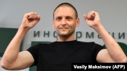 Сергей Удальцов после освобождения, 10 августа 2017 года