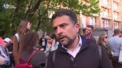 Александр Архангельский на акции возле "Гоголь-центра" Александр Архангельский на акции возле "Гоголь-центра"