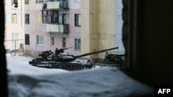 Танк в Авдеевке, 1 февраля 2017 г.