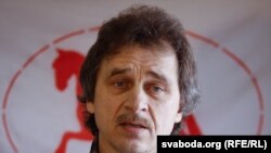 Belarusian opposition leader Anatol Lyabedzka, who has been released from prison.