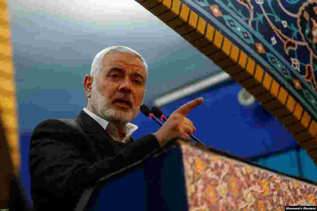 Hamas leader Ismail Haniyeh from the Gaza Strip traveled to Tehran to attend Qasem Soleimani's funeral. As leader of Iran's elite Quds Force, Soleimani was instrumental in the spread of Iranian influence across the Middle East.