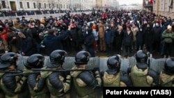 Акция протеста 31 января в Петербурге