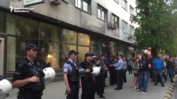 Eggs Fly As Macedonian President's Pardons Spark Protests Eggs Fly As Macedonian President's Pardons Spark Protests