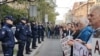 Протестующие в Белграде