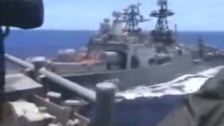 U.S. Navy Releases Video Of Close Call With Russian Destroyer U.S. Navy Releases Video Of Close Call With Russian Destroyer