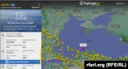 Трасса полета Bayraktar TB2 над Черным морем 3 февраля 2024 года. Скриншот с сайта FlightRadar24.com